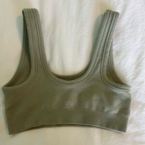 Alo Seamless Chosen Bra Limestone Size S